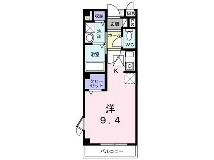 MT.GRADE.1(ワンルーム/1階)の間取り写真
