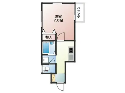 このみやビル(1K/4階)の間取り写真