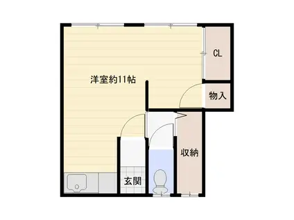 新陽マンション(1DK/3階)の間取り写真