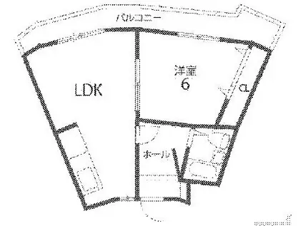 レドンダカサ玉川(1LDK/2階)の間取り写真