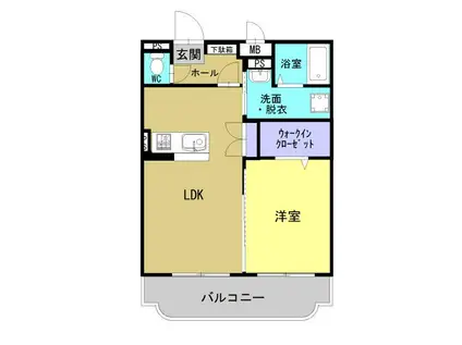 メゾンADACHI.S II(1LDK/2階)の間取り写真