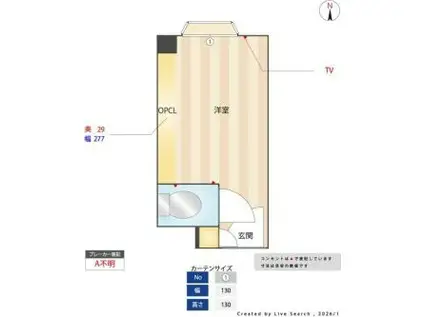 THE VALUE SHARED HOTEL TAKENOTSUKA(ワンルーム/3階)の間取り写真