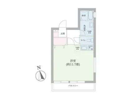 シャルム池袋(1K/3階)の間取り写真