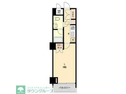 スクエア名駅南(1K/6階)の間取り写真