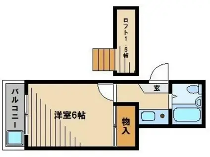 ひばりヶ丘レジデンス(1K/2階)の間取り写真