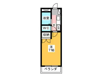 ミケランジェロ(1K/3階)の間取り写真