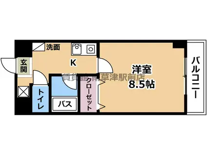 ルミエール吉岡(1K/3階)の間取り写真