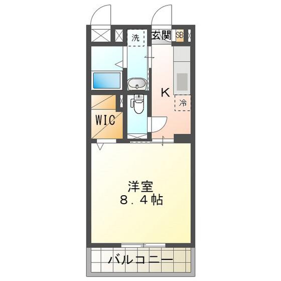 レジデンツ ナチュア(1K/3階)の間取り写真
