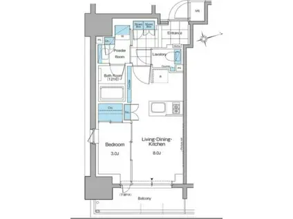 ルフォンプログレ本郷三丁目(1LDK/4階)の間取り写真