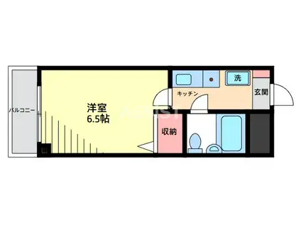 ライオンズマンション経堂第6(1K/3階)の間取り写真