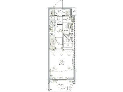 クレヴィスタ板橋ときわ台(1K/2階)の間取り写真