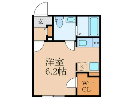 ブランシェ鷺宮II(ワンルーム/4階)の間取り写真