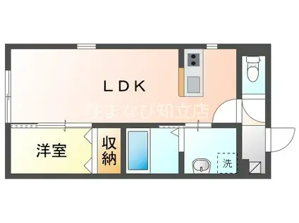 ジュエル刈谷富士見町(1LDK/1階)の間取り写真