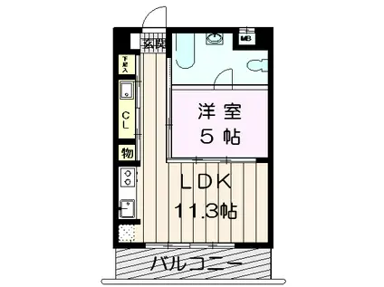 グランドシャンブル(1LDK/3階)の間取り写真