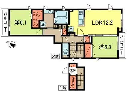エルマーナK荻窪(2LDK/2階)の間取り写真