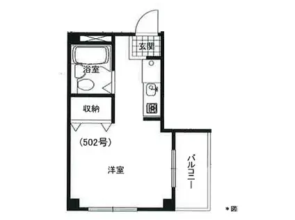 ハイムフィールド(ワンルーム/5階)の間取り写真