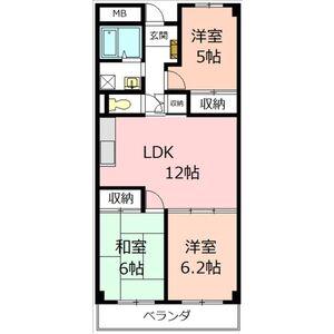 マリオン 大曽根(3LDK/8階)の間取り写真