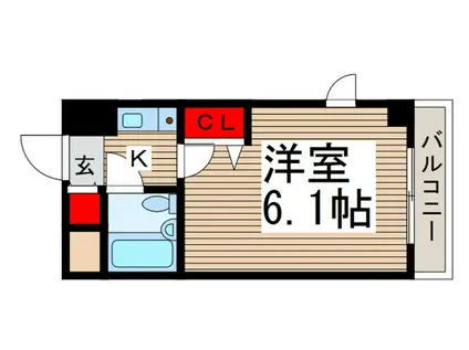 ローズガーデン81番館(1K/2階)の間取り写真