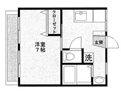 日興マンション(1K/2階)の間取り写真