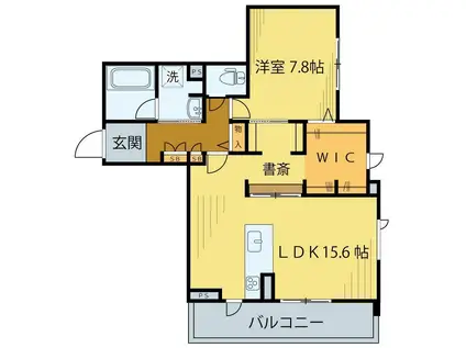 ベレオ北仙台駅(1LDK/4階)の間取り写真