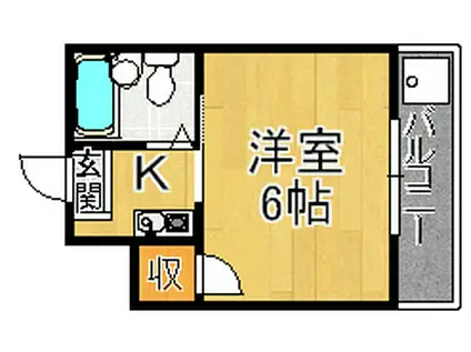 アクシオス野江サウス(1K/3階)の間取り写真