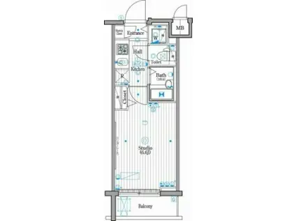 グランド・ガーラ新横浜ノース(1K/11階)の間取り写真