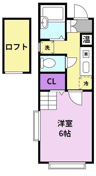 パンシオンビラD(1K/1階)の間取り写真