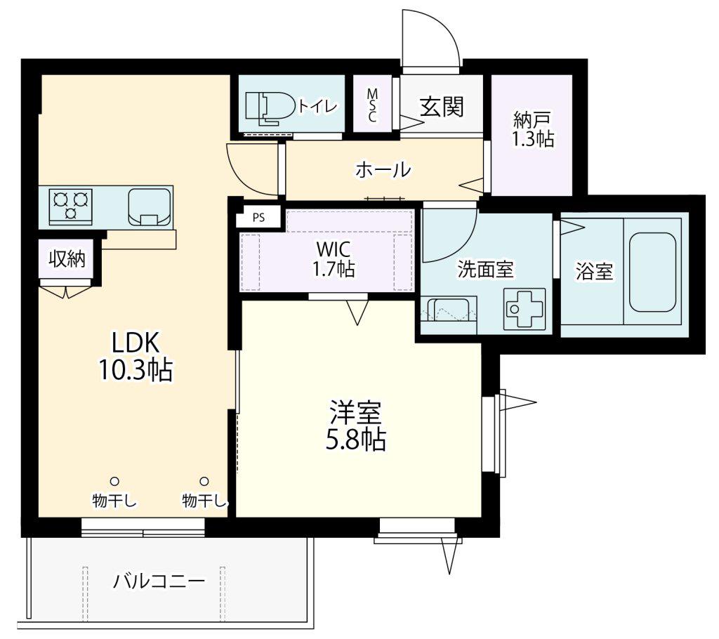 RENARD(1SLDK/2階)の間取り写真
