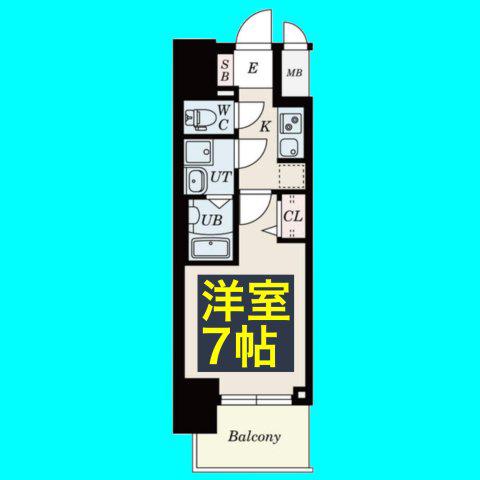 S-RESIDENCE上前津駅前(1K/8階)の間取り写真