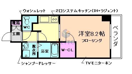 EN SOLEIL(ワンルーム/7階)の間取り写真