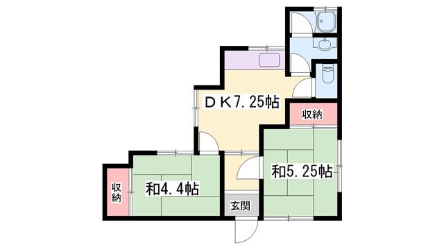 DSハイツ(2DK/2階)の間取り写真