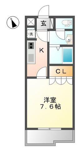プリメール(1K/1階)の間取り写真
