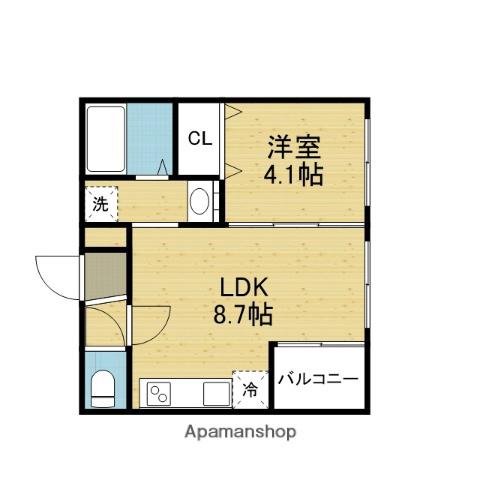 ハーモニーテラスTOWA(1LDK/1階)の間取り写真