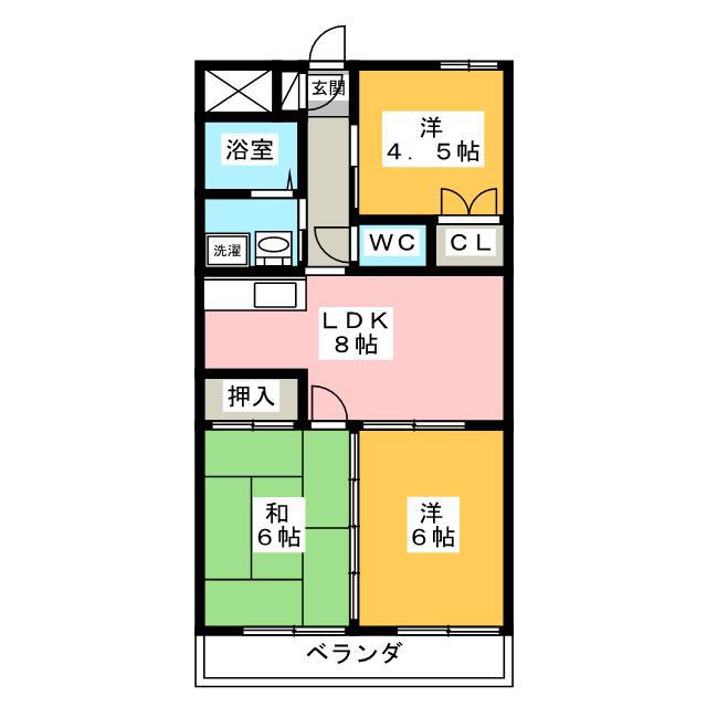 ファイブアイランド 1(3LDK/1階)の間取り写真