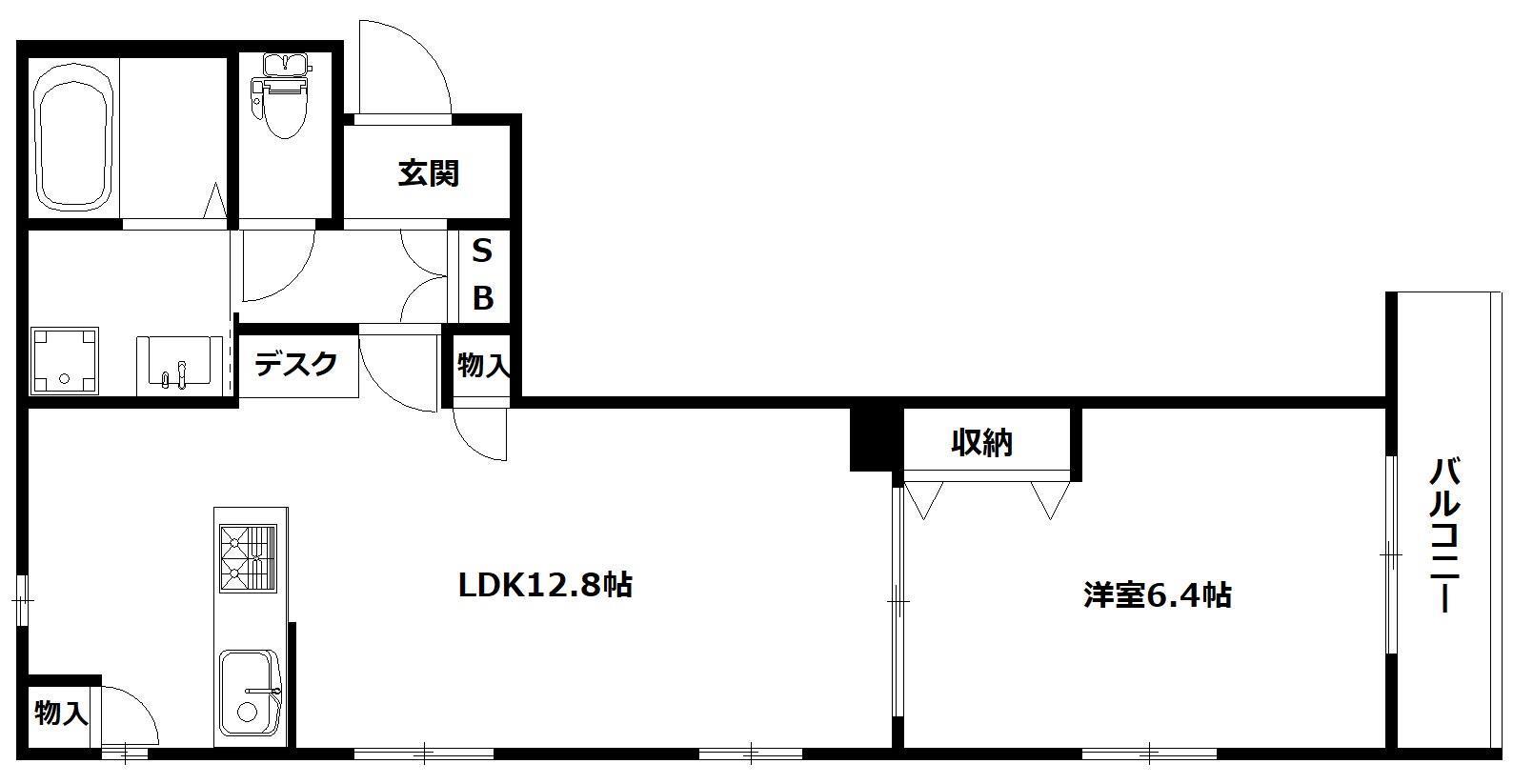NSメゾン横浜(1LDK/2階)の間取り写真