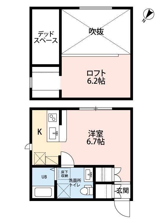 プリマ反町壱番館(ワンルーム/1階)の間取り写真