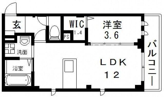 MA.MAISON(1LDK/3階)の間取り写真