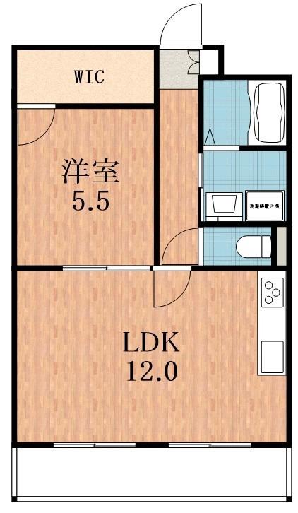 レインボーコートパートII(1LDK/6階)の間取り写真