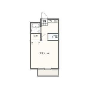 フォルサ茶屋ヶ坂(1K/2階)の間取り写真
