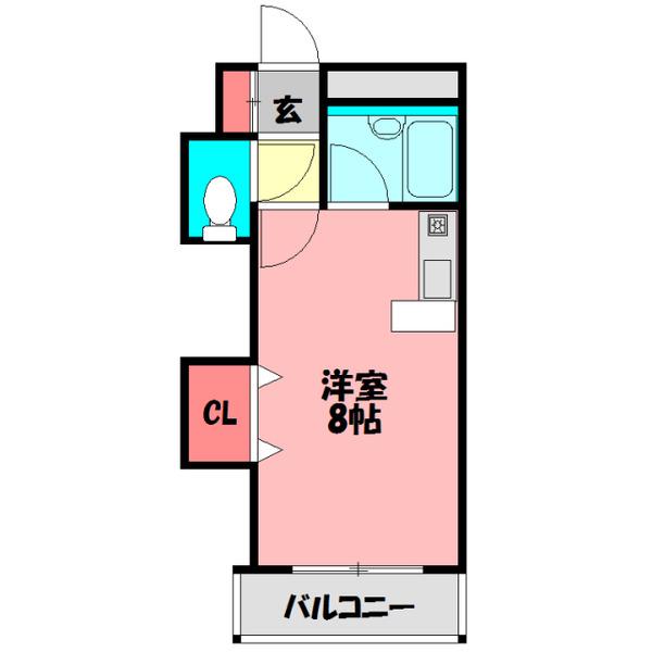 レナジア大和田(ワンルーム/3階)の間取り写真