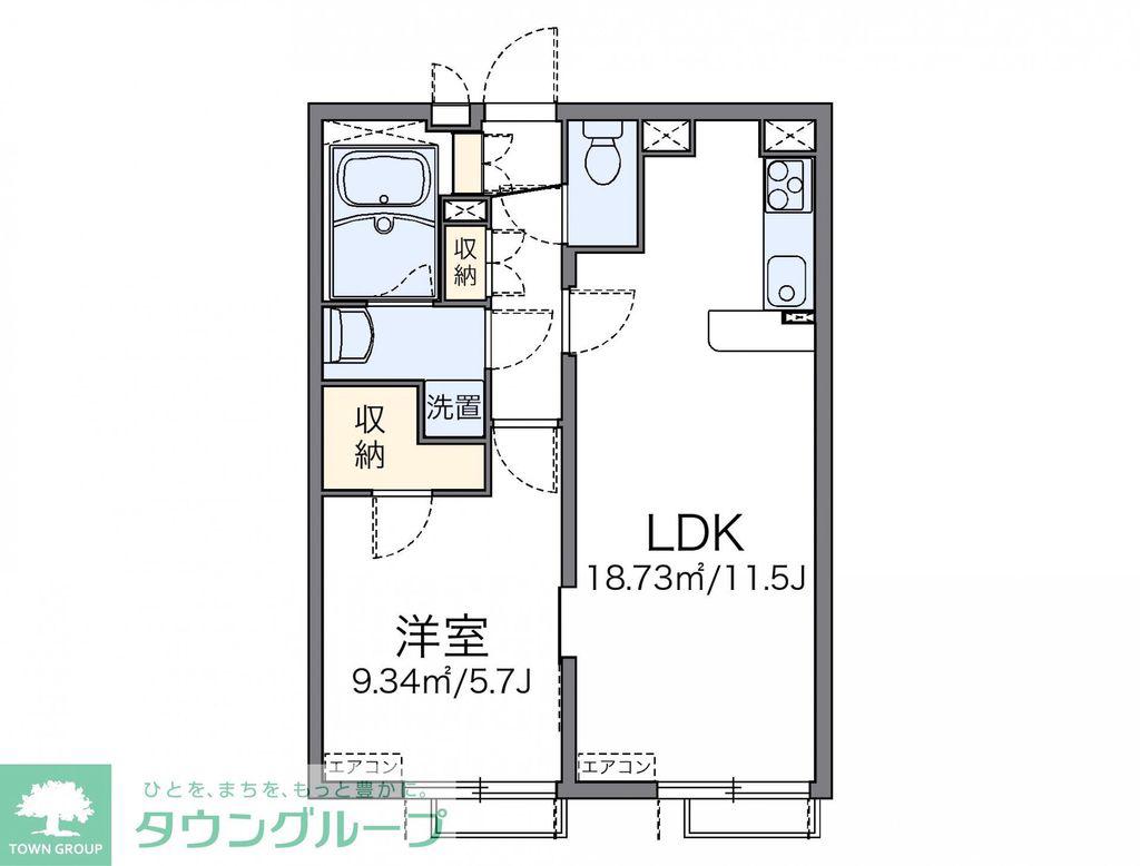 レオパレスプリマベーラ中台2(1LDK/3階)の間取り写真