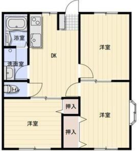 マンションクララ(3DK/2階)の間取り写真
