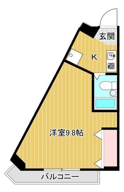 MKビル(1K/4階)の間取り写真