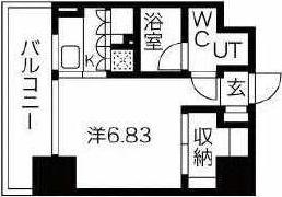 KLCタワー(1K/8階)の間取り写真