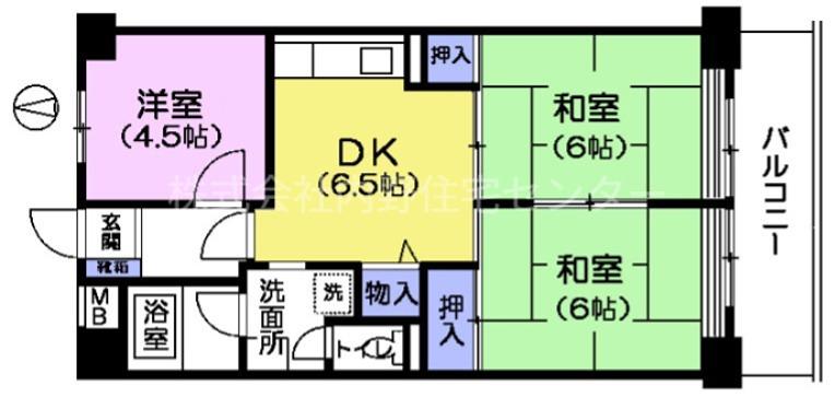メゾン武蔵関(3DK/3階)の間取り写真