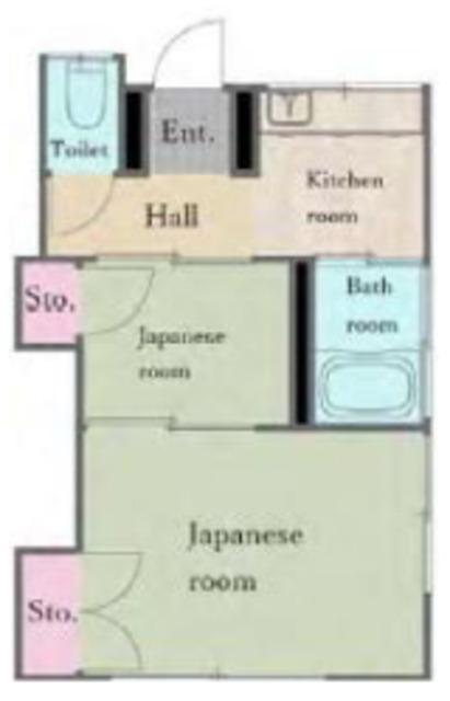 長澤荘(2K/2階)の間取り写真