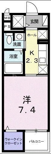 グラン トレゾール(1K/3階)の間取り写真