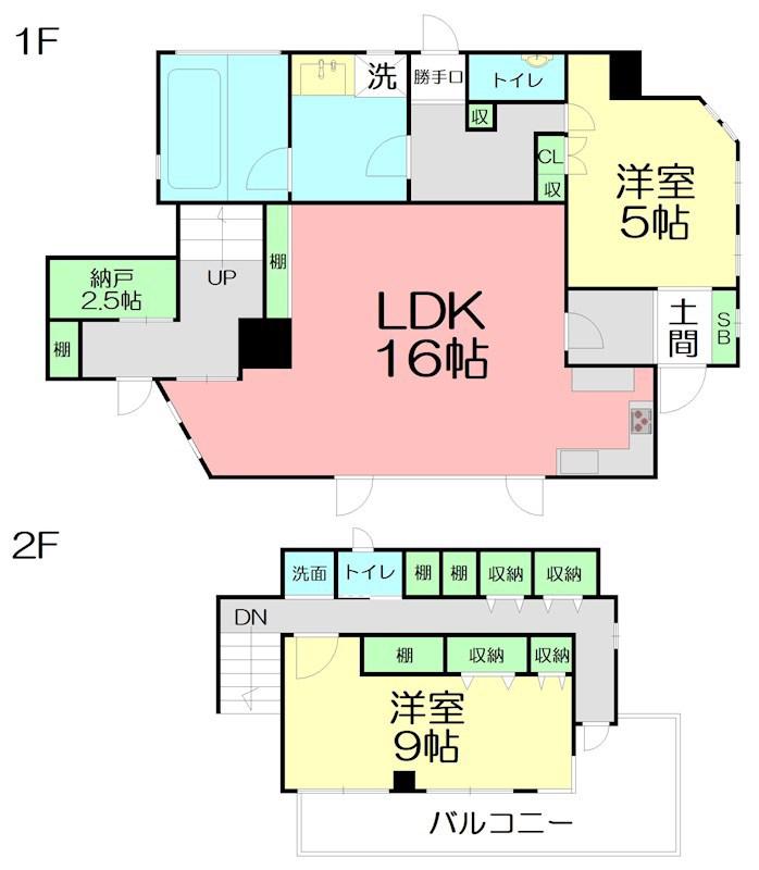 ＪＲ東海道本線 大磯駅 徒歩8分 3階建 築26年(2SLDK/1階)の間取り写真
