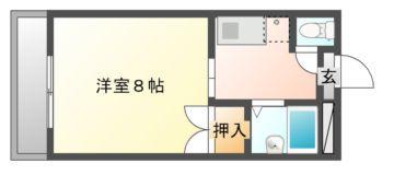 プレミスND(1K/3階)の間取り写真