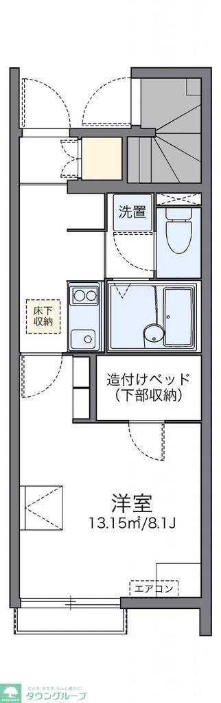 レオネクスト健(1K/1階)の間取り写真